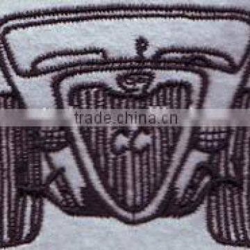 black car logo iron on custom embroidery patch for clothing