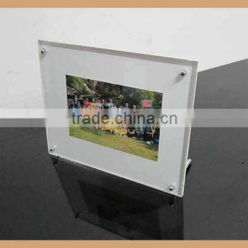 Customized Free Standing Acrylic Photo Frame With Advertising Nails photo-2