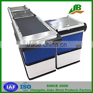 cashier counter with belt blue clr