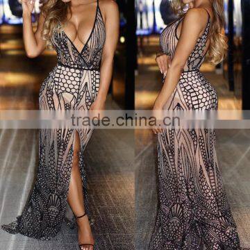 ladies sexy transparent dress bule sexy first night dresses party wear long dresses