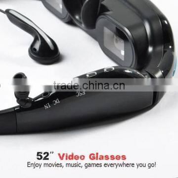 MG280 Stylish ultra-light comfortable digital virtual private theater 52 inch 230k pixels video glasses with built-in 4GB memory