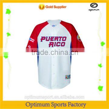 Custom Made Sublimation Full Buttons Down Baseball Jersey