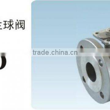 manual operations Full Port 2PC Flanged Ball valve with direct mounting pad (DIN) Casting steel