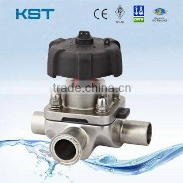 G84F-10P/R Welded Manual 3-Way Diaphragm Valve From China Wenzhou