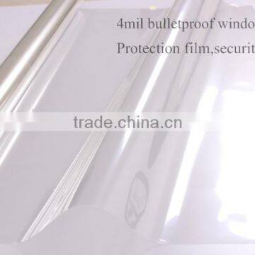 4mil window glass film anti-explosion bulletproof window film safety film