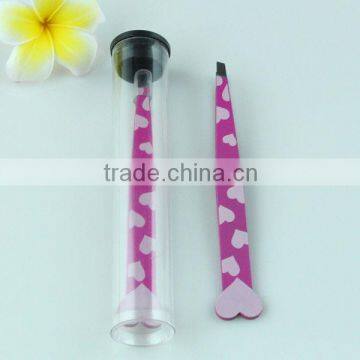 Facy Heart Print Cosmetic Tweezers Slant Tip