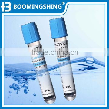 Medical vacuum blood collection PT tubes with 3.8% Sodium Citrate 9NC