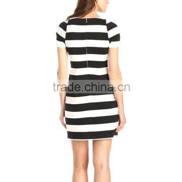 Body Slimming Clothes Wide Strap Fashion Black Girl in Evening Dresses Vintage 50s Stripping Black 100% White Rayon Dresses photo-3