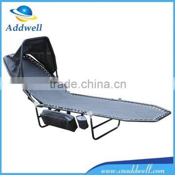 Outdoor leisure portable folding beach bed with canopy
