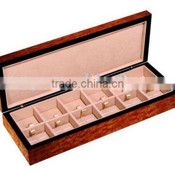 Wooden 12 pair Cufflink Box