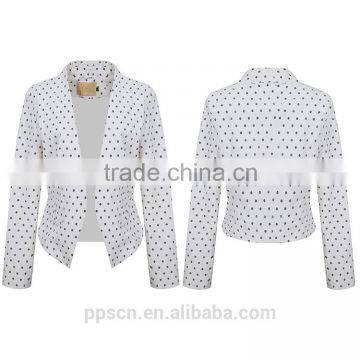 Custom Wholesale women western popular products white point jacket & ladies blazer design