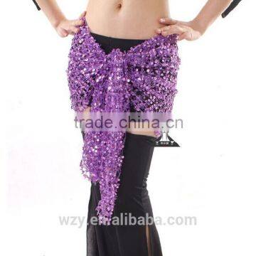 belly dancing clothing Lady purple sexy velvet belly dance hip scarf