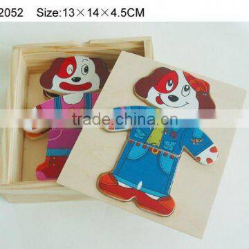 Animal Puzzle in Wooden Box