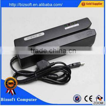 Bizsoft Single Card Slots MSR90 USB Magnetic Stripe Swipe Card Reader