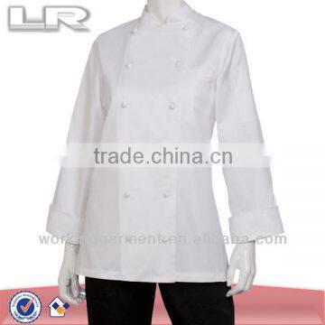 Women's Basic White Chef Coat,100% Cotton