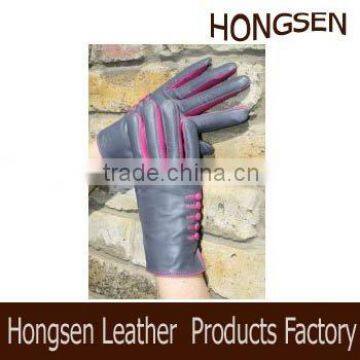 HS168 ladies patent leather gloves