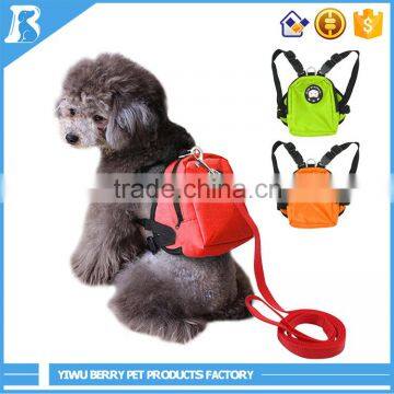 Nylon backpack dog harness
