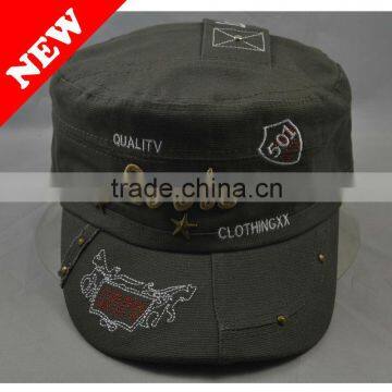 100% cotton twill army cap