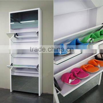 hot sale modern shoe cabinet with mirror ,shoe rack,shoe shelf