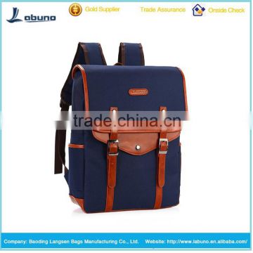 wholesale good quality Custom canvas laptop backpack school backpack