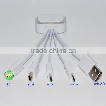 Promotional 5 in 1 USB Multi Charger Data Cable