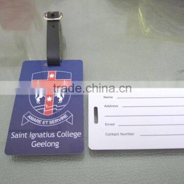 PVC plastic Luggage Tag with leather strap (PT-272)