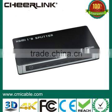 Full HDMI pass through hdcp hdmi splitter 1X8