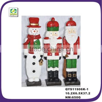 Latest product Polyresin Xmas santa set with snowmen for home decor