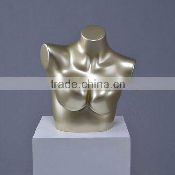 gold color half body mannequins for bra