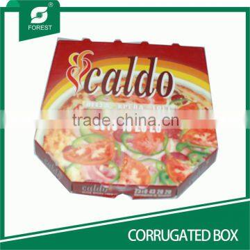 WHITE CARDBOARD PRINTED PIZZA CURRAGATED BOX photo-5