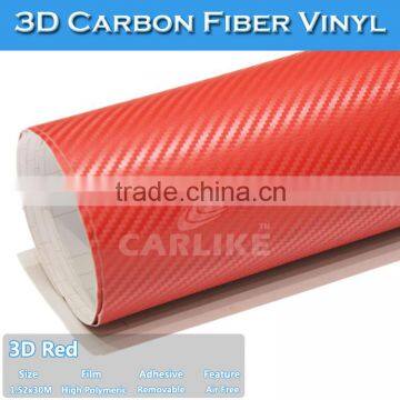 5FT x 98FT Red Super Quality Carbon Fiber Vinyl Carbon