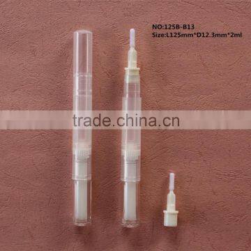 125A-B13 containers for lip gloss with flocking head/empty lip gloss container,cosmetic pen