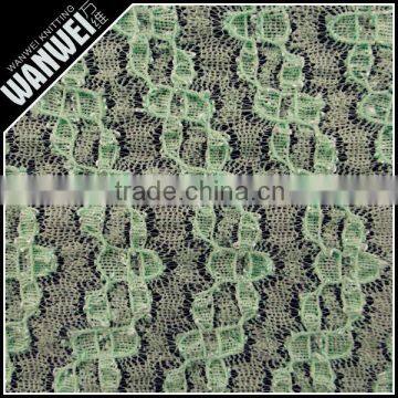 Glass Yarn Green Stretch Organdy Fabric in Textile Nylon Bridal Lace Fabrics 3113 photo-5