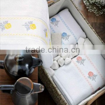 Embroidery cotton fabric bath towel set