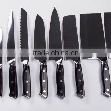 set of 10 pcs cutlery set & kitchen knives set Mirror ABS handle