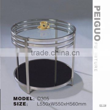 PG-PK-D305 Most Popular Modern Tempered Glass Tea Table