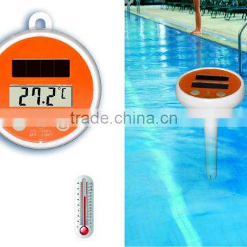 2013 NEW DESIGN accurate modern solar power swimming pool thermometer S2139, your best swiming partener