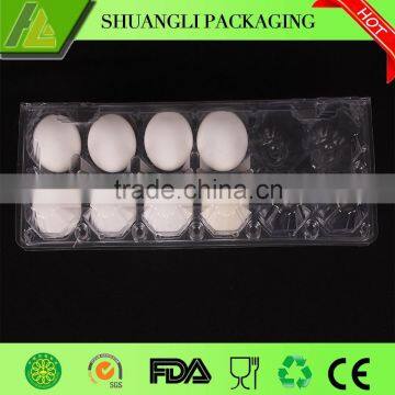 Hot sale 12 cell plastic egg packing tray