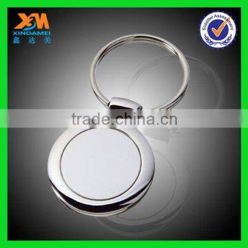 gold supplier polished customized keychain stainless steel coin(xdm-c516)