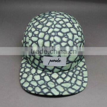 FASHION ADJUSTABLE ALL OVER PRINTING 5 PANEL HAT