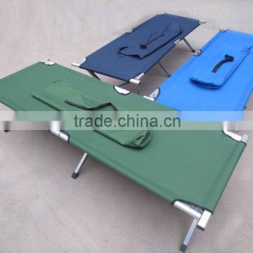 Folding military cot bed