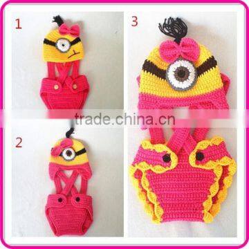 despicable me crochet minion set photo prop crochet minion beanies and diaper cover