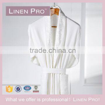 LinenPro Eliya Luxury 5 Star Hotel Terry Towelling Robes Silk Embroidery Satin Bath Towel Robe                        
                                                Quality Choice