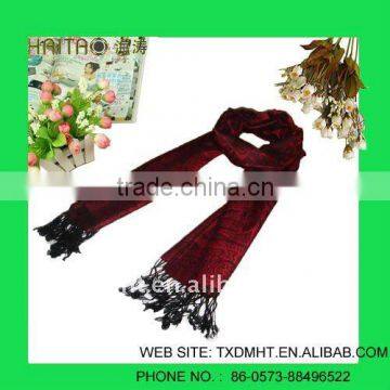 OEM new fashion style grey long jacquard scarf shawl-ladies fashion scarves