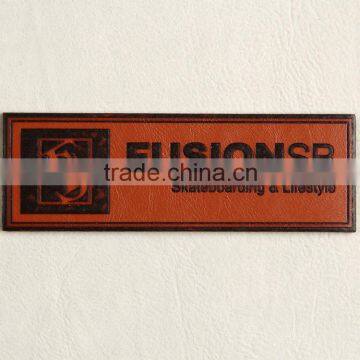 Professionally Custom Embossed Leather Label Leather Patch of Men's Garment photo-2