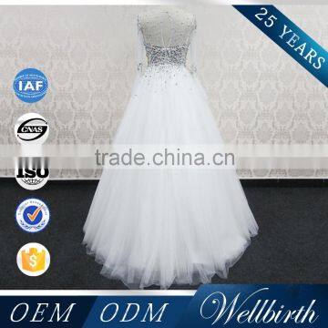 WD7 Hot Sale Senior Hand-made Grade A Crystal and Beaded Wedding Dresses photo-2