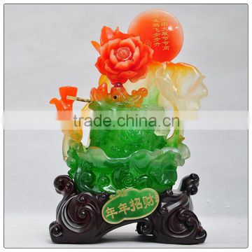 Jade color Money frog feng shui statue ,Large size money frog