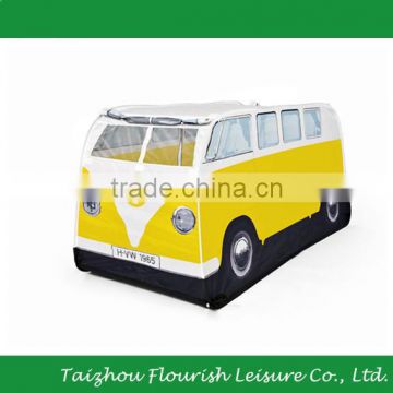 Light Yellow Foldable Outdoor Pop Up Kids Playing School Bus Tent