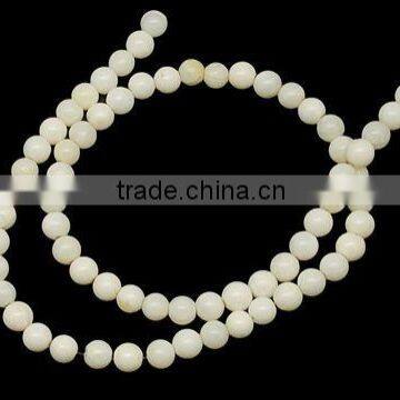 Handmade Gaint Clam Shell Bead Strands, Round, White, Size: about 16mm in diameter, hole: 1mm; about 25pcs/strand(GSHE-R326)