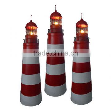 Mini Fiberglass Lighthouse for Festival Decoration